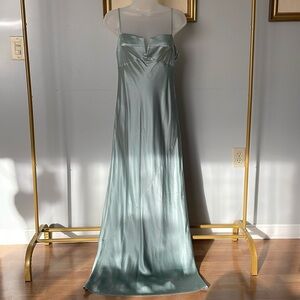 NWT Brie Silk Reformation Dress, Size 8, Aquamarine